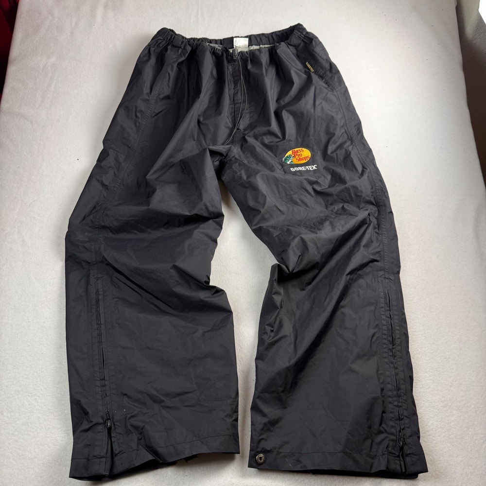 Bass Pro Shops Gore-Tex Rain Pants Mens 2XL Black Waterproof Trousers‎